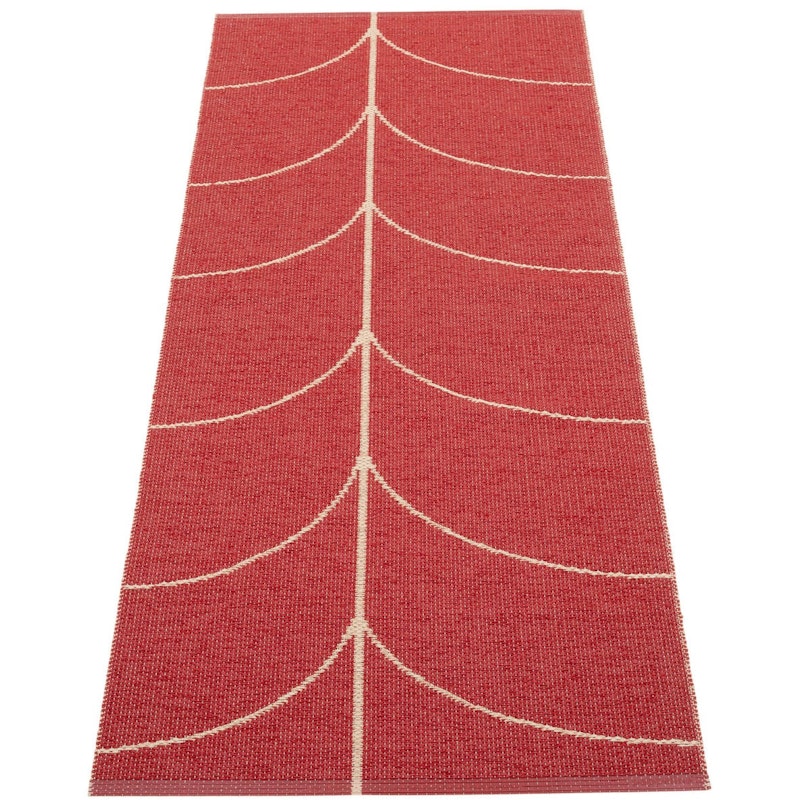 Leif Plastic Rug Berry / Beige, 70x180 cm
