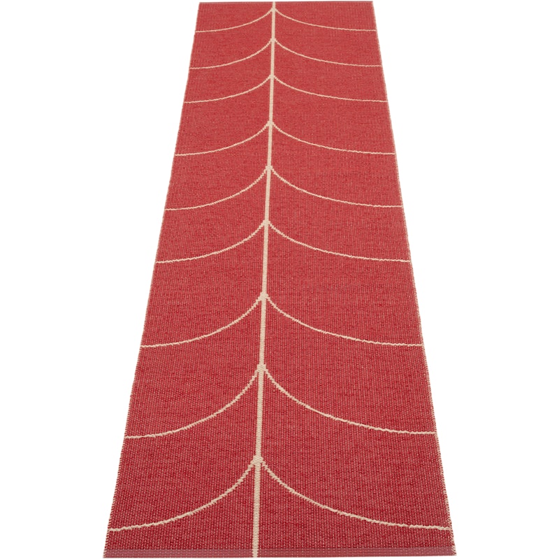 Leif Plastic Rug Berry / Beige, 70x270 cm