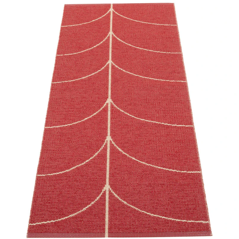 Leif Plastic Rug Berry / Beige, 70x90 cm