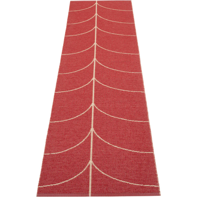 Leif Plastic Rug Berry / Beige, 70x270 cm