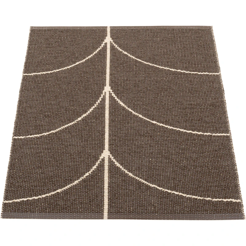 Leif Plastic Rug Dark Brown / Cream, 70x90 cm