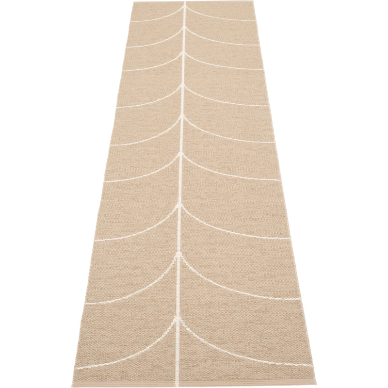 Leif Plastic Rug Light Nougat / Vanilla, 70x270 cm