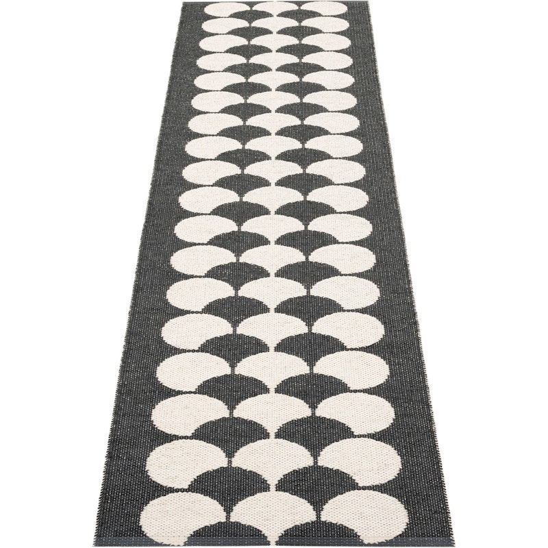 Poppy Rug Black/Vanilla, 70x250 cm