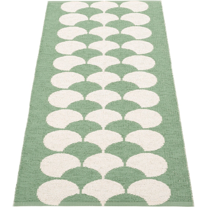 Poppy Rug Green/Vanilla, 70x150 cm