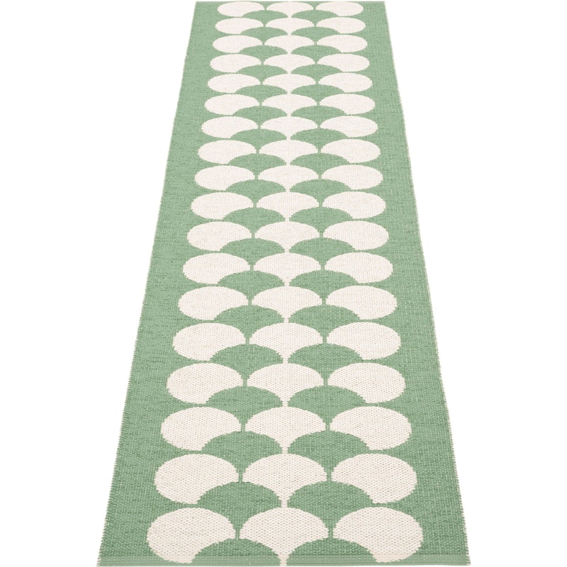 Poppy Rug Green/Vanilla, 70x250 cm