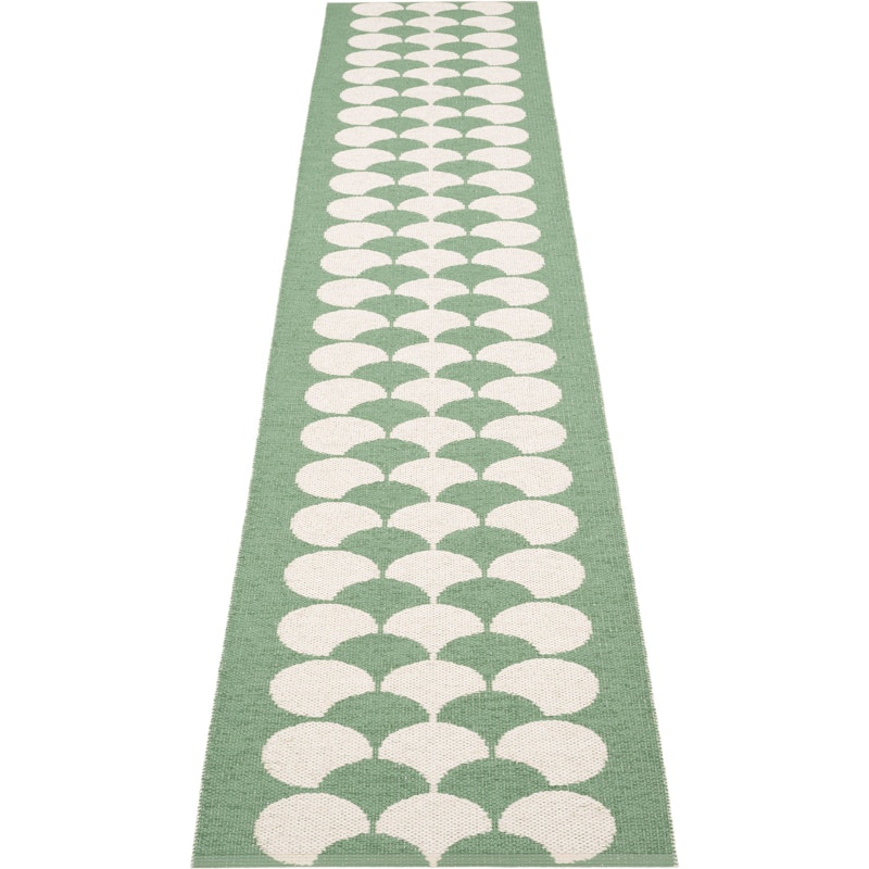 Poppy Rug Green/Vanilla, 70x350 cm