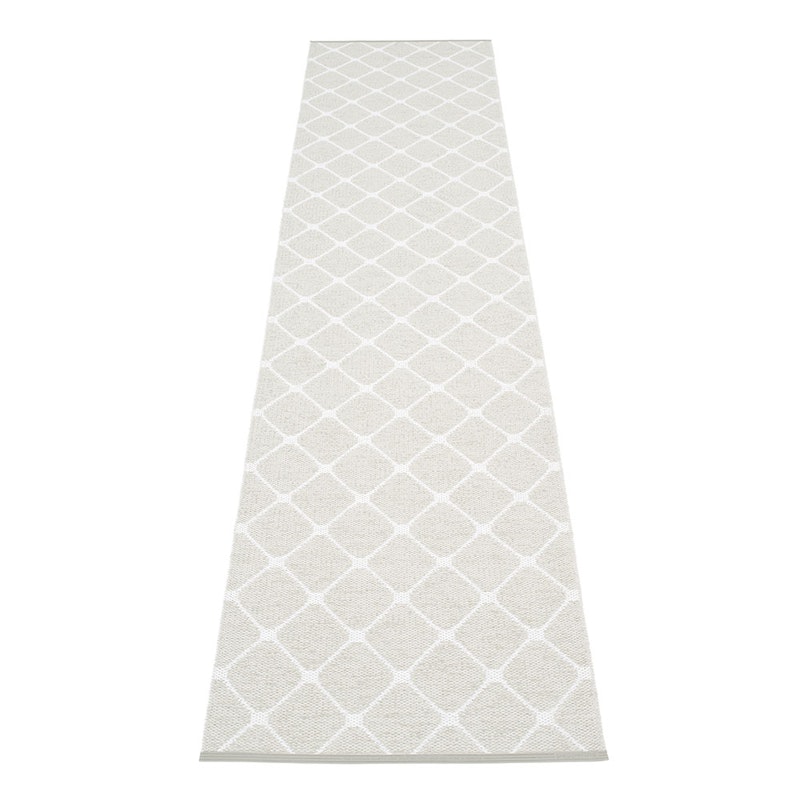 Rex Rug 70x430 cm, Fossil/White