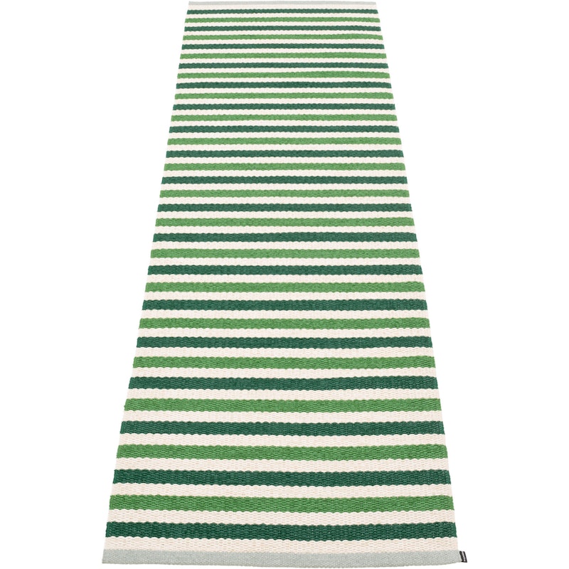 Teo Rug Dark Green / Grass Green / Vanilla, 70x240 cm