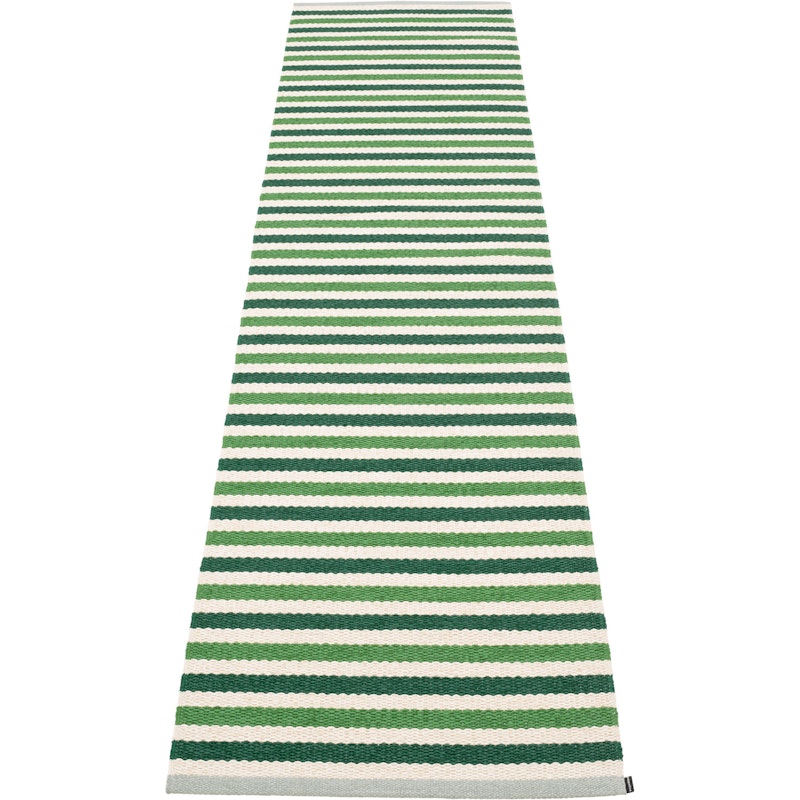 Teo Rug Dark Green / Grass Green / Vanilla, 70x300 cm