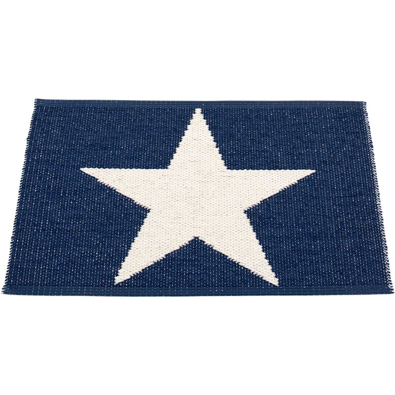 Viggo One Doormat 70x50 cm, Dark Blue/ Vanilla