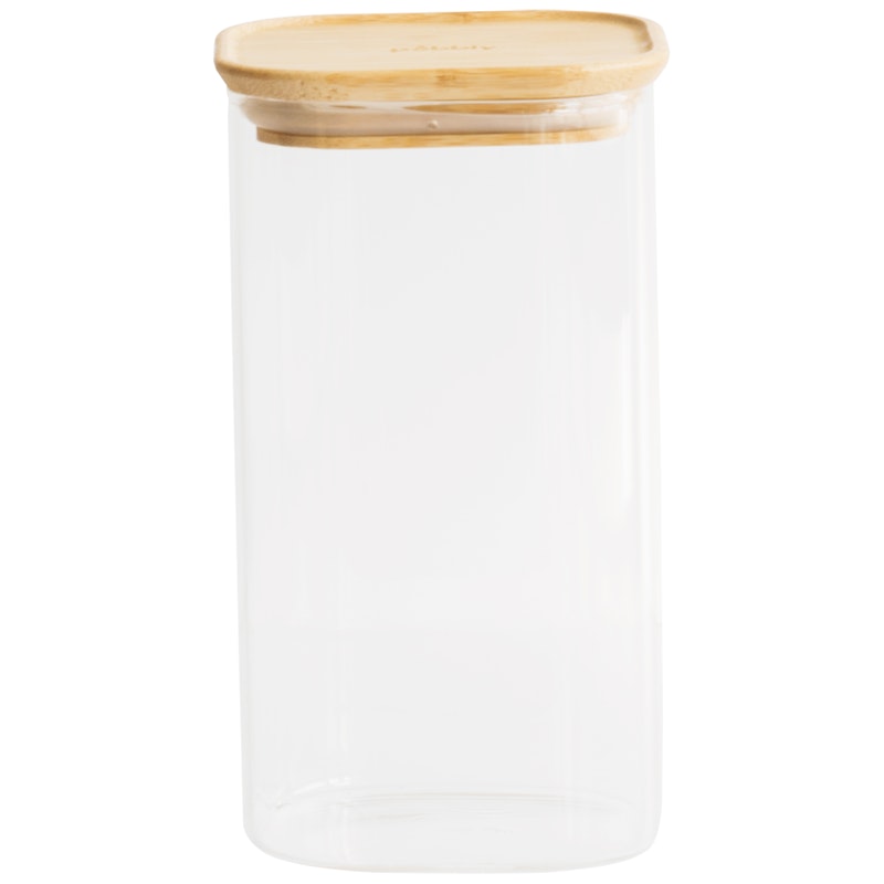 Glass Jar With Lid Square, 1,4 L