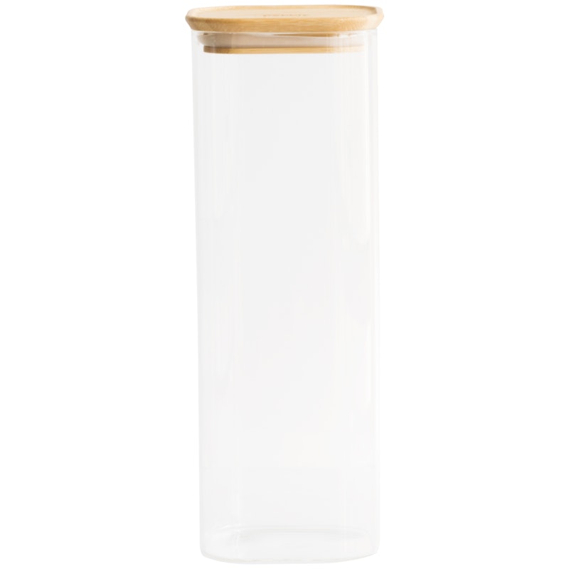 Glass Jar With Lid Square, 2,2 L