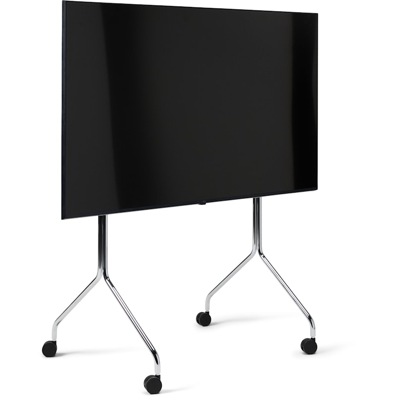 Moon Rollin' Tall Tv Stand, Chrome
