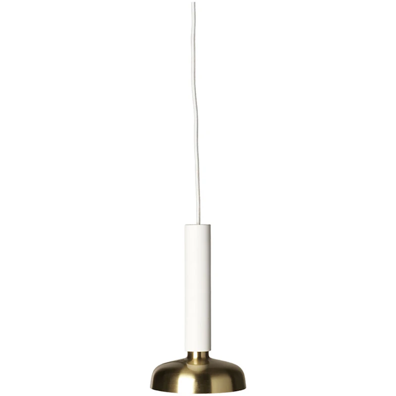 Blend 9 Pendant, Traffic White / Brass
