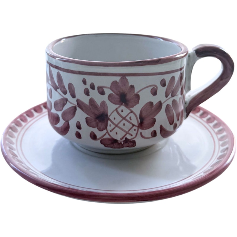 Positano Cup With Saucer, Red