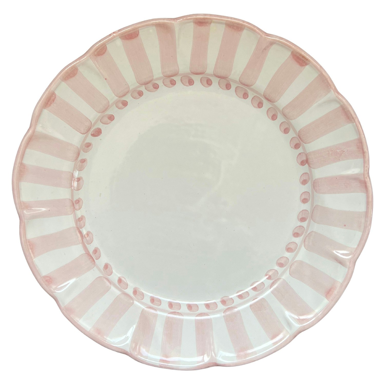 Riviera Dinner Plate 26 cm, Pink from Piccola Home