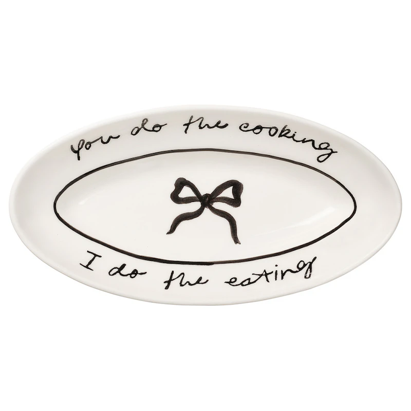 Bow Serving Plate 26 cm, Black