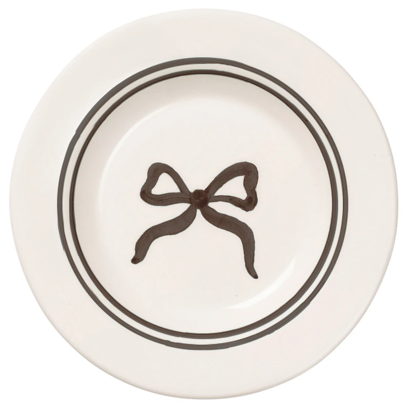 Bow Side Plate 15 cm, Black
