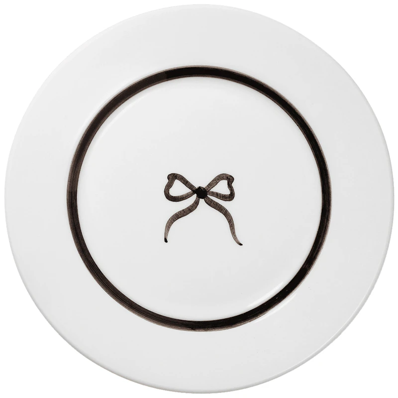Bow Side Plate 22 cm, Black