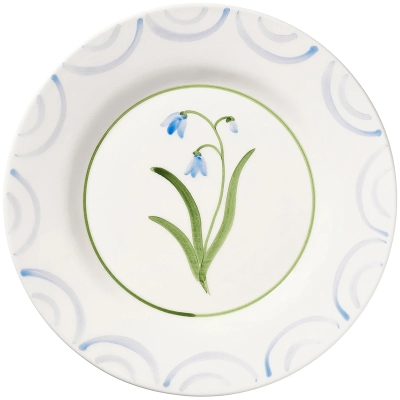 Cottage Flower Plate 28 cm, Blue