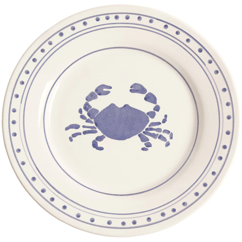 Crab Side Plate 22 cm, Blue