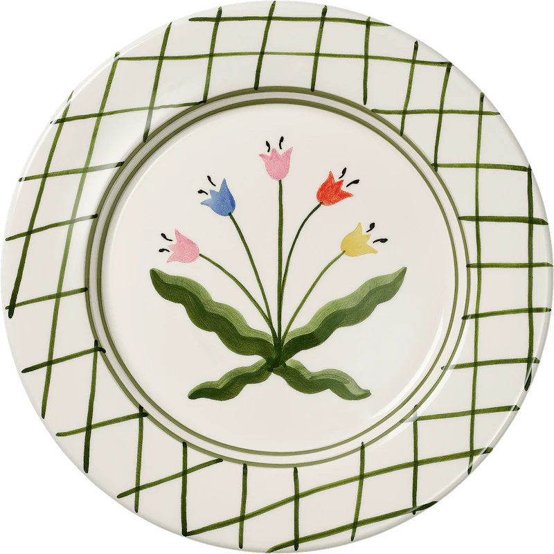 Tulip Dinner Plate Madelen Möllard x Pick a Poppy 28 cm, Green