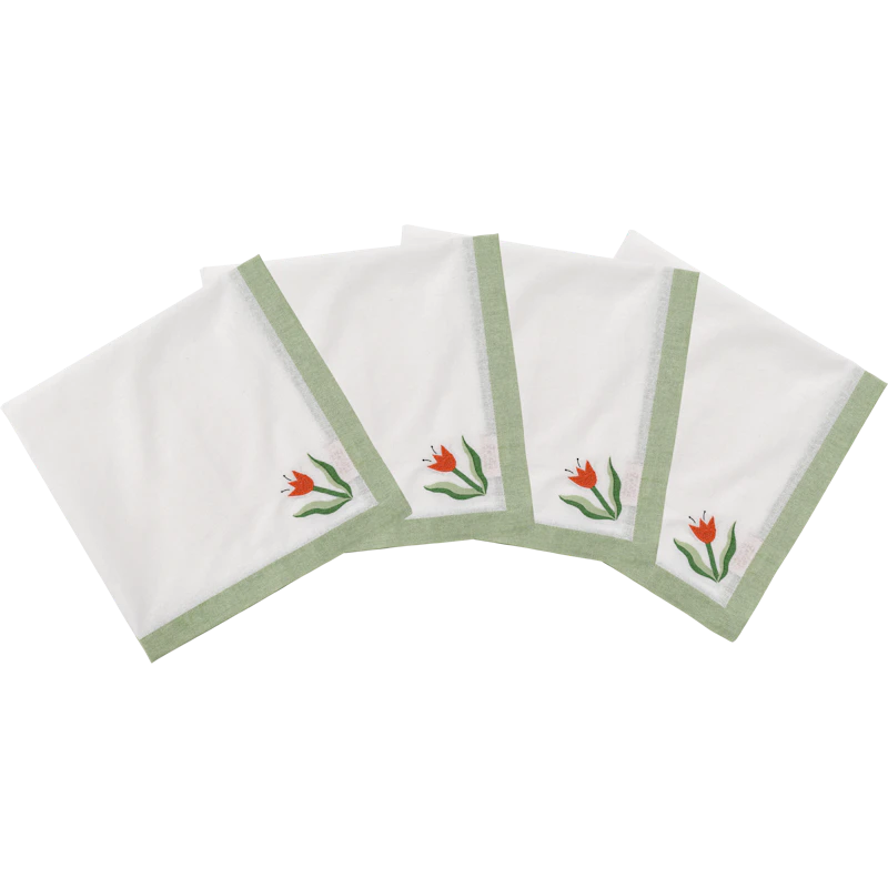 Tulip Napkin Madelen Möllard x Pick a Poppy 4-pack