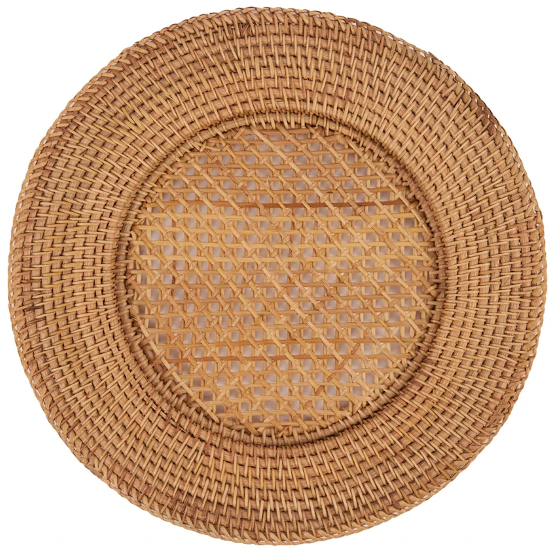 Scallop Table Mat Rattan 36 cm, Natural