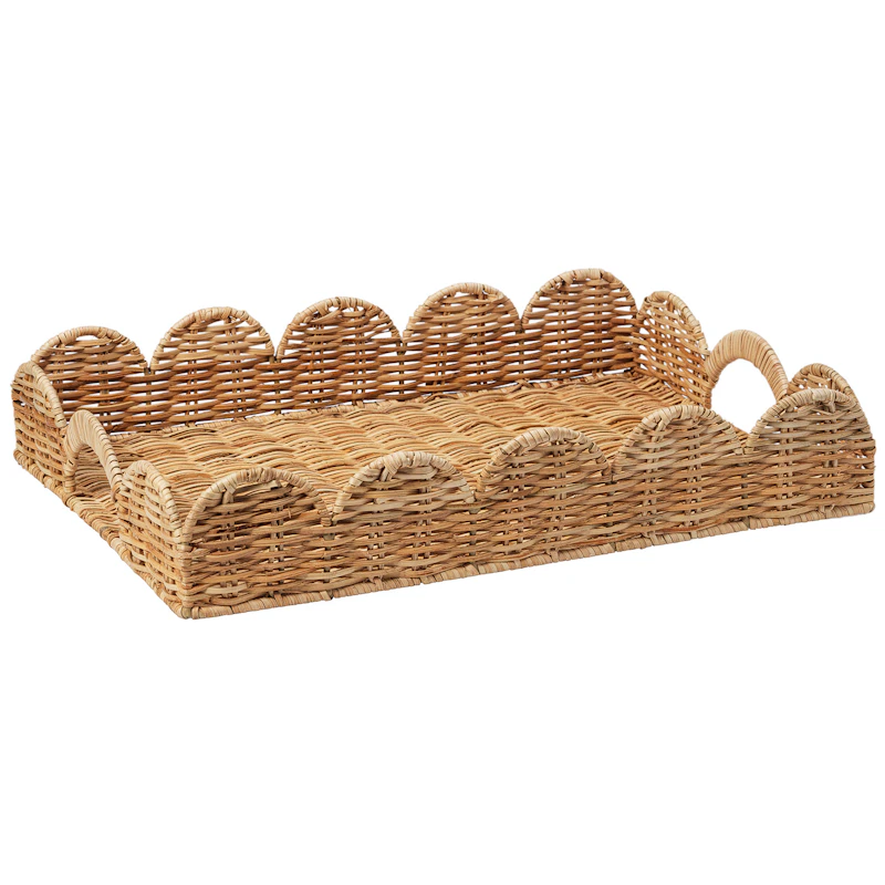Scallop Tray Natural, 30x40 cm