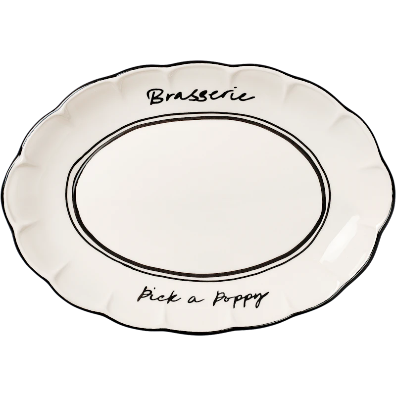 Bistro Serving Plate 25 cm, Black