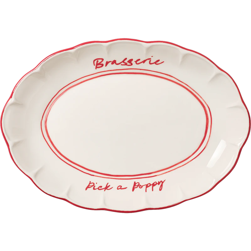 Bistro Serving Plate 25 cm, Red