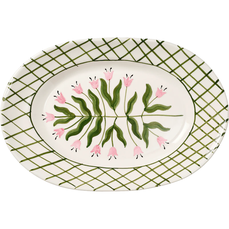 Tulip Serving Plate Madelen Möllard x Pick a Poppy 26 cm, Green