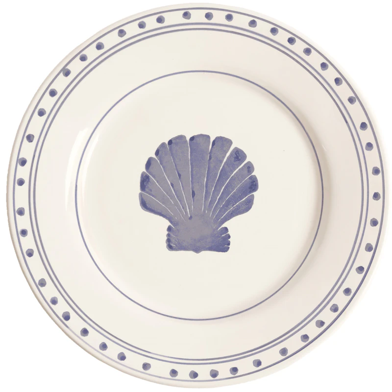 Shell Plate 28 cm, Blue