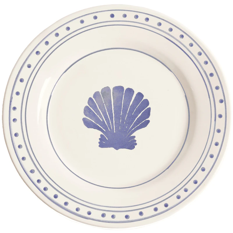 Shell Side Plate 22 cm, Blue