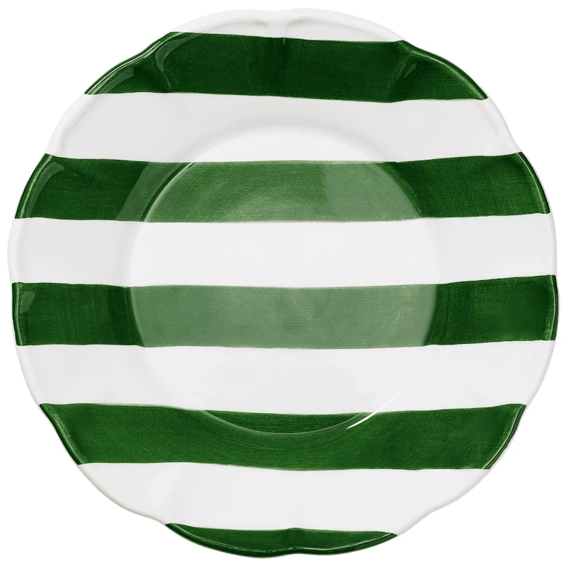 Stripe Plate 28 cm, Green