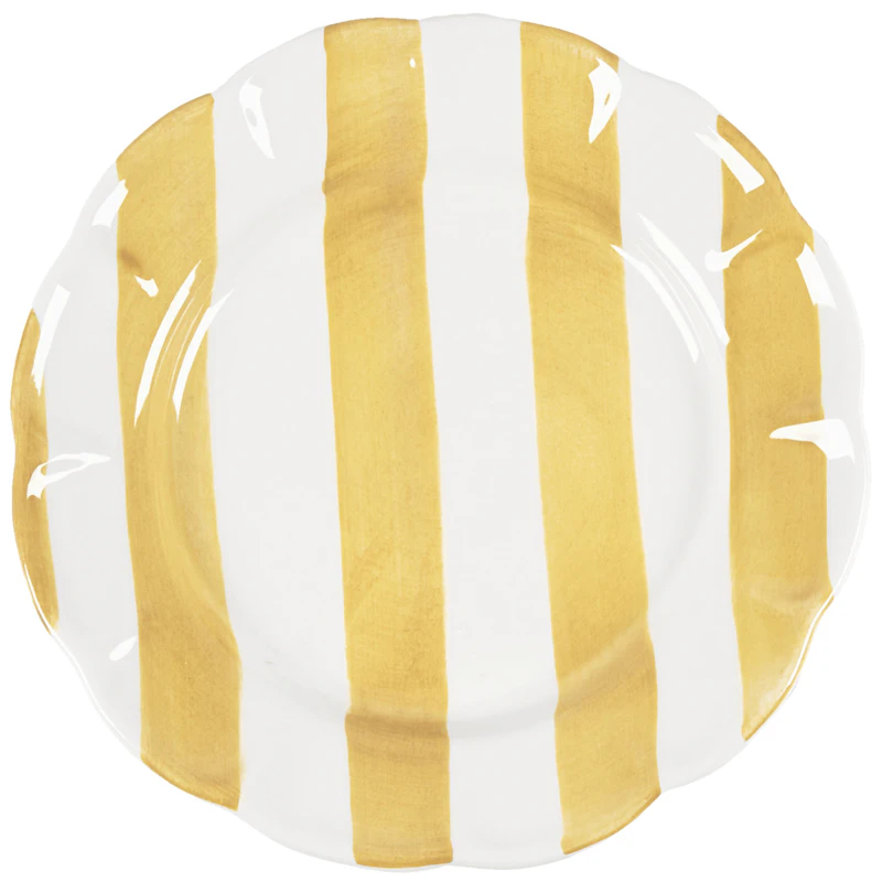 Stripe Plate 28 cm, Yellow