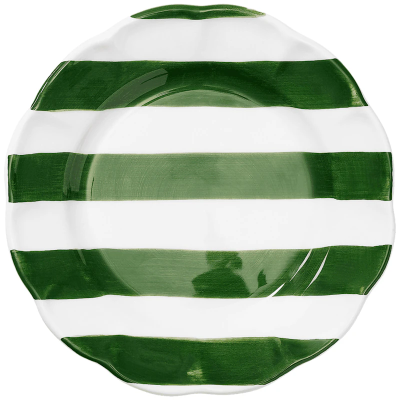 Stripe Side Plate 22 cm, Green