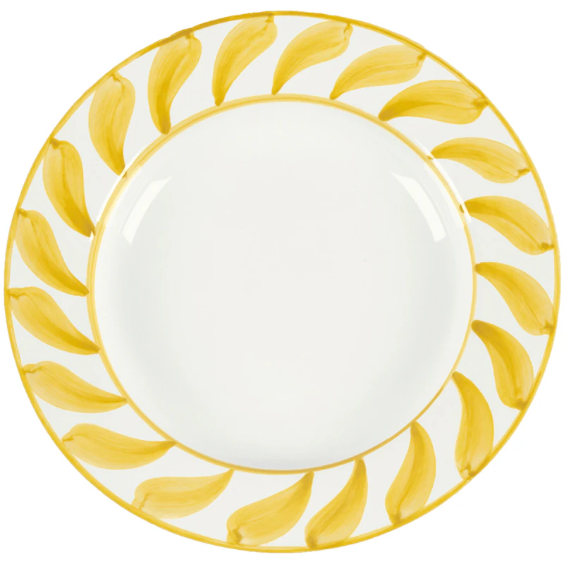 Swirl Deep Plate 22 cm, Yellow