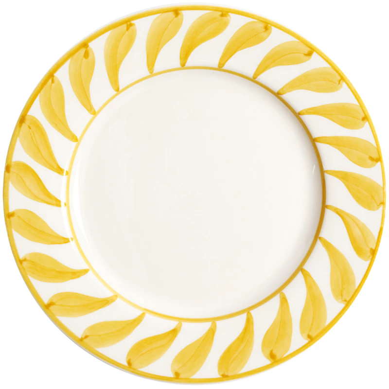 Swirl Side Plate 22 cm, Yellow