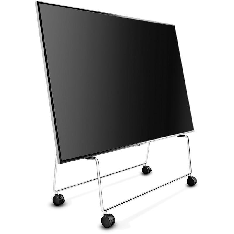 Carry Tv Stand With Castors, Brushed Steel
