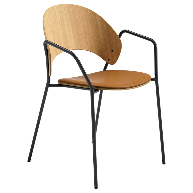 Dosina Armchair, Oak / Cognac Leather