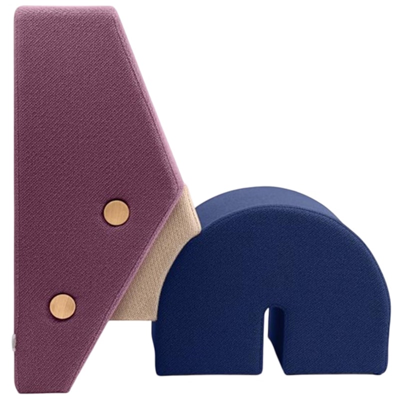 Keystone Lounger Fig Purple / Off-white / Navy Blue