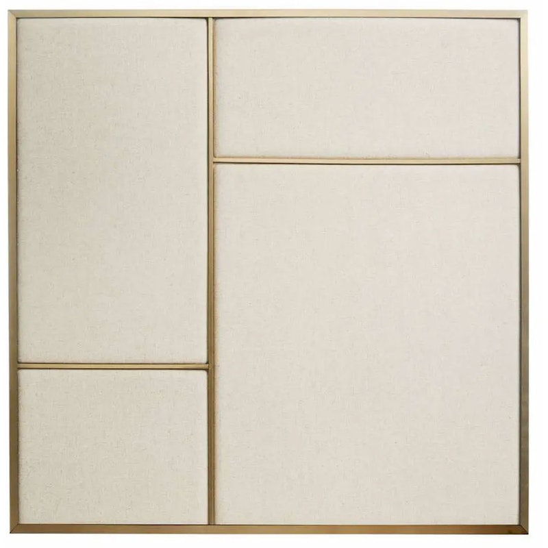 Nouveau Pin Notice Board Medium, Brass / Canvas