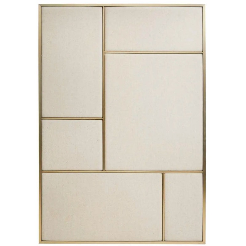 Nouveau Pin Notice Board Large, Brass / Canvas