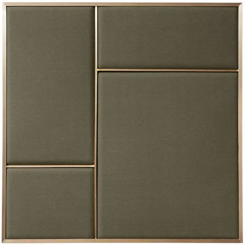 Nouveau Pin Notice Board Medium, Brass / Oyster Grey