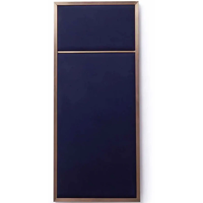 Nouveau Pin Notice Board Small, Brass / Navy Blue