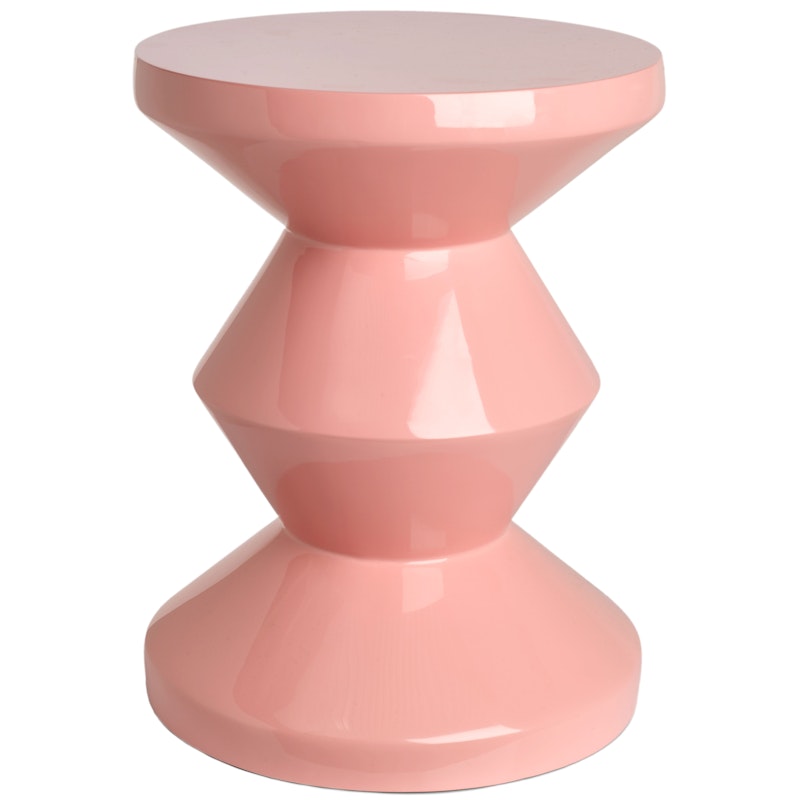 Zig Zag Stool, Light Pink