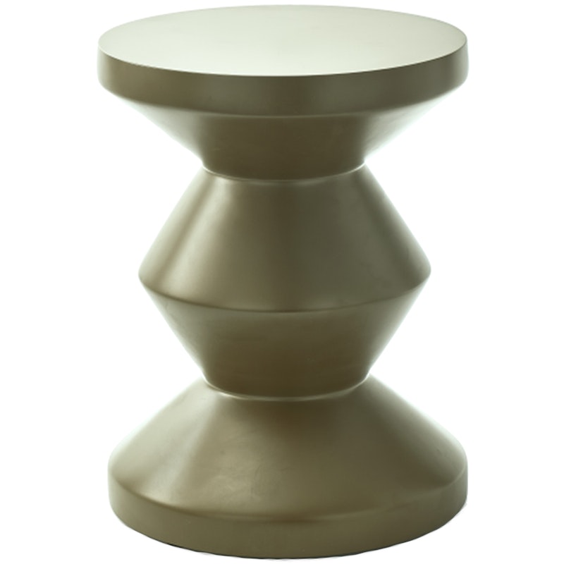 Zig Zag Outdoor Stool, Matt Olive