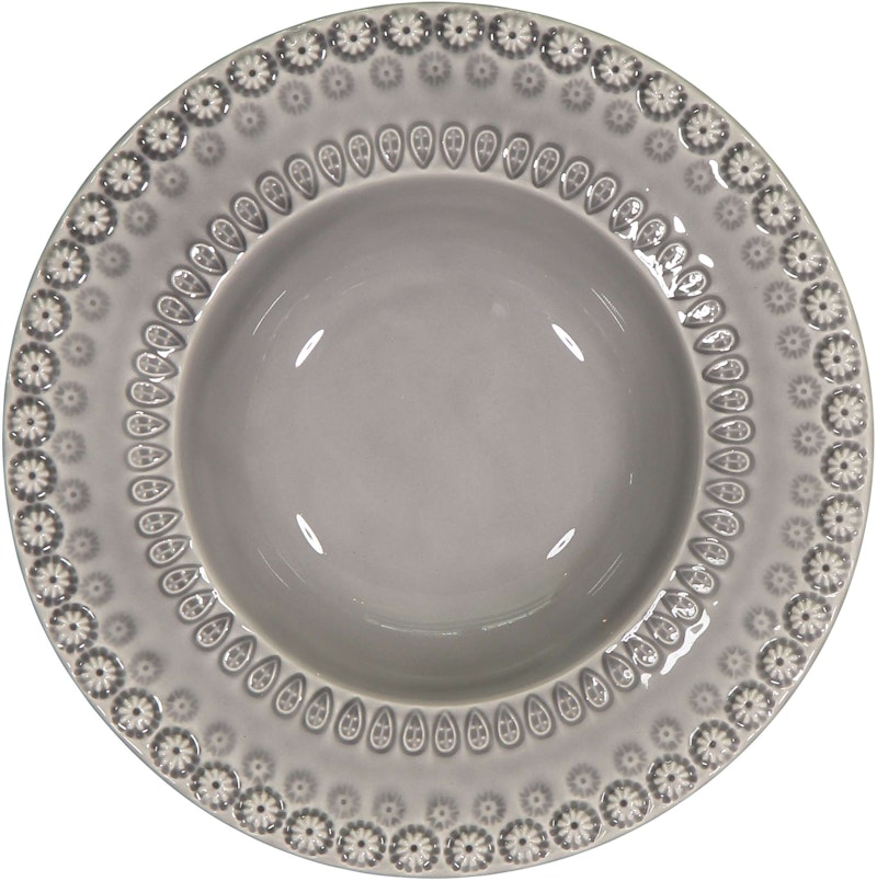 Daisy Soup Bowl 21 cm 2-pack, Soft Grey