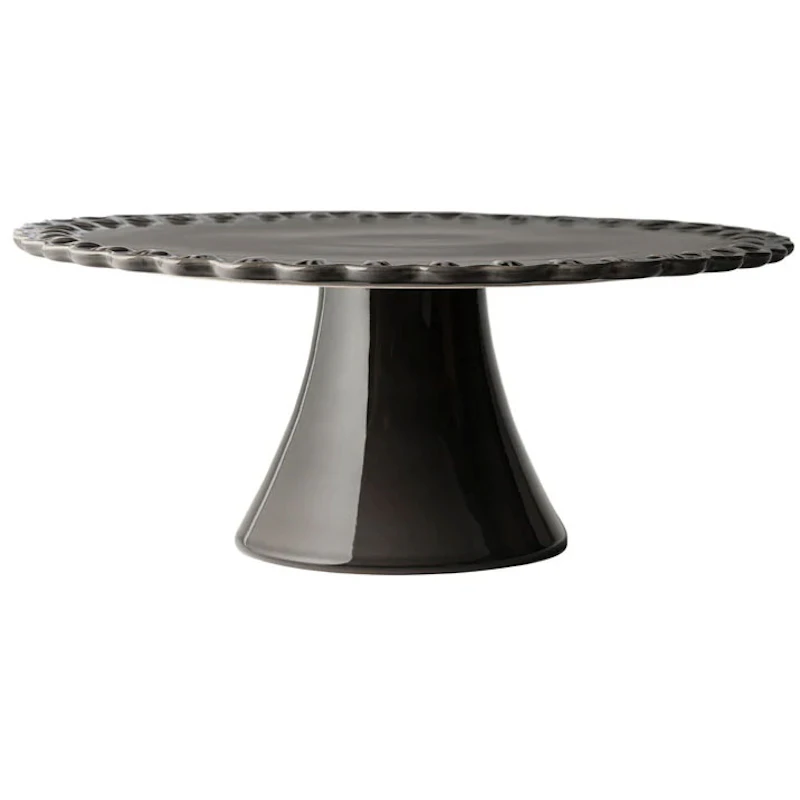 Tulipa Cake Plate 30 cm, Almost Black